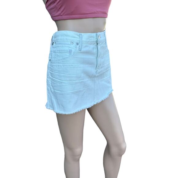 New Citizens of Humanity Daria Seamist Cutoff Denim Jean Micro Mini Skirt Sz 30 - Picture 2 of 12